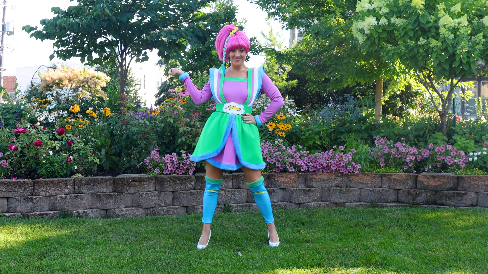 FUN4985AD Adult Stormy Rainbow Brite Costume